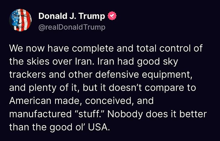 Trump Klaim Sudah Kuasai Wilayah Udara Iran 1 donald trump iran