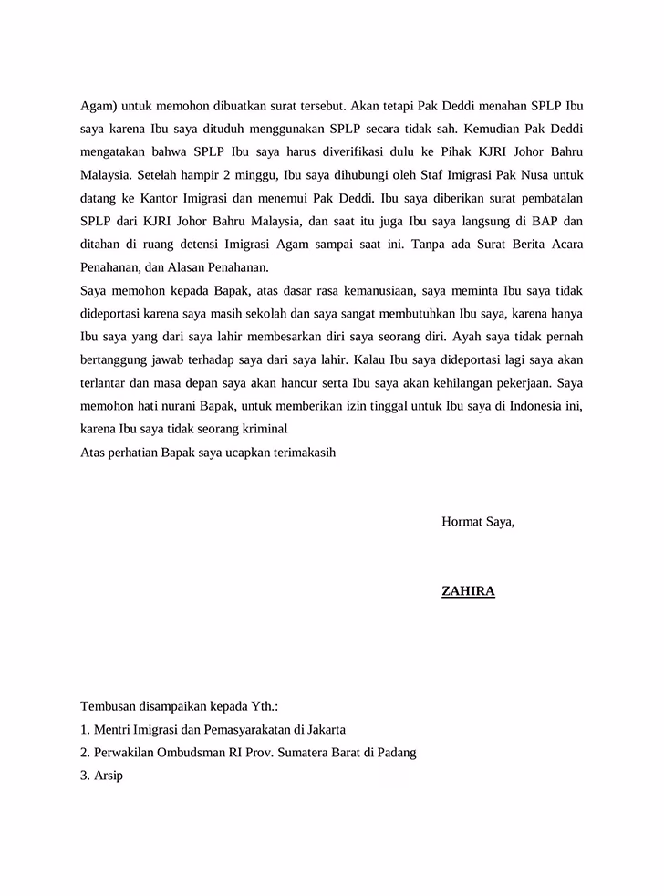 Surat Kecil Zahira, Anak Nur Amira yang Diusir Malaysia dan Indonesia 2 nur amira imigrasi zahira malaysia indonesia
