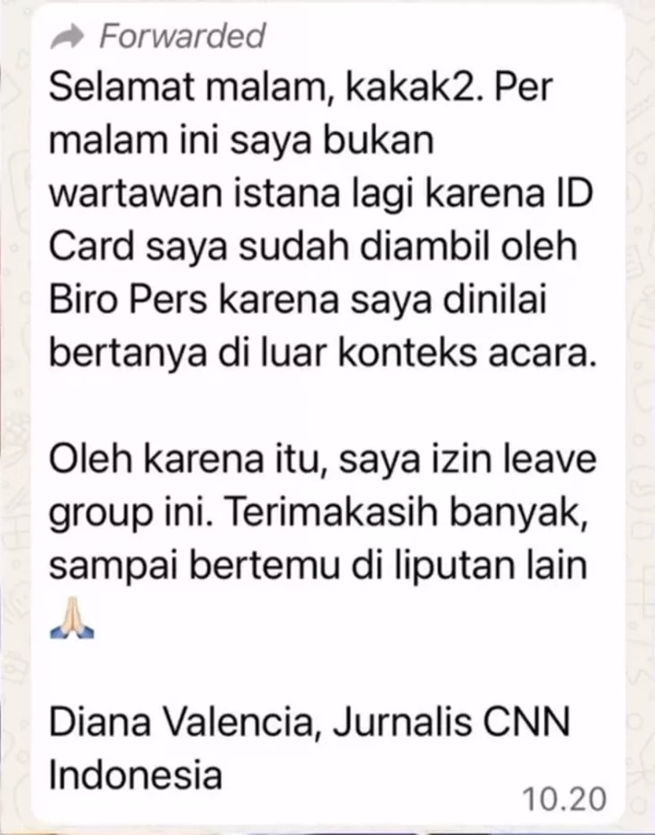 Kartu Liputan Dicabut Gara-Gara Tanya Soal MBG: Apakah Kebebasan Pers di Istana Terancam? 3 kartu liputan wartawan cnn pers jurnalis mbg istana