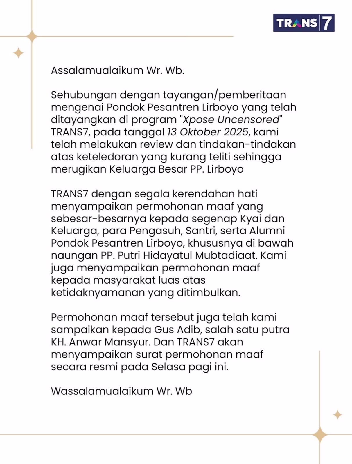 Boikot trans7